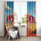 Personalised Australia Thorny Devil Window Curtain Nature's Armored Knights - Aussie Uluru