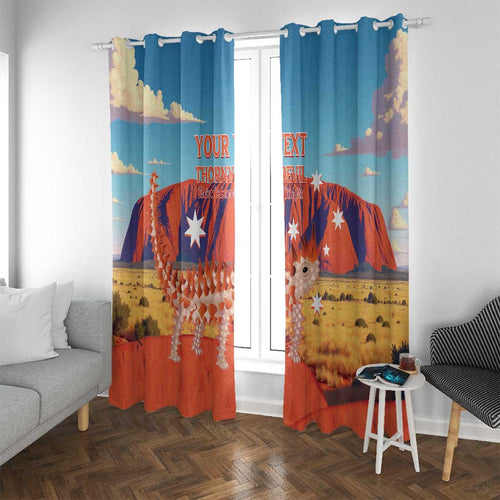 Personalised Australia Thorny Devil Window Curtain Nature's Armored Knights - Aussie Uluru