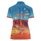 Personalised Australia Thorny Devil Women Polo Shirt Nature's Armored Knights - Aussie Uluru