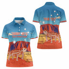 Personalised Australia Thorny Devil Women Polo Shirt Nature's Armored Knights - Aussie Uluru