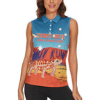 Personalised Australia Thorny Devil Women Sleeveless Polo Shirt Nature's Armored Knights - Aussie Uluru