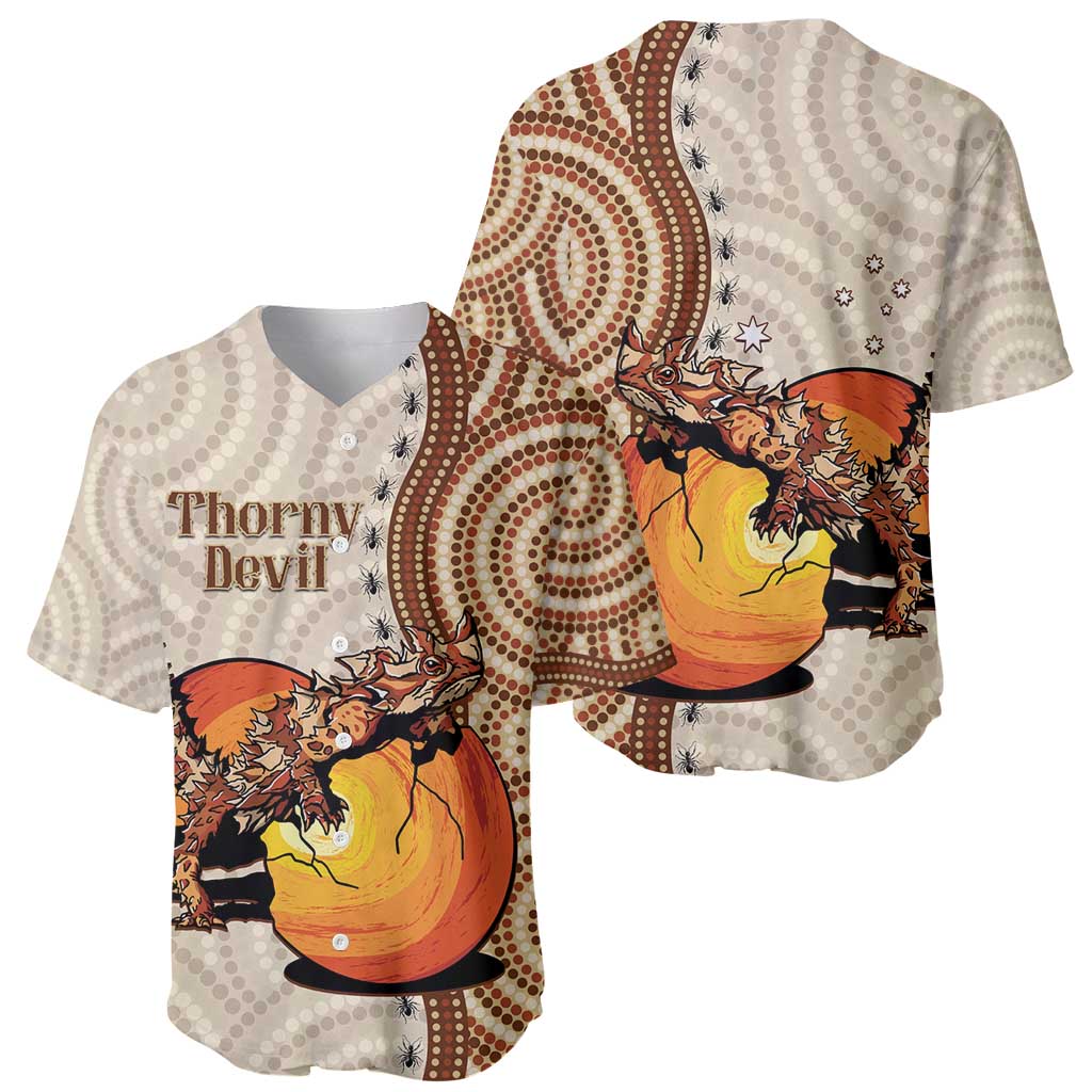 Thorny Devil Australia Baseball Jersey Baby Moloch Horridus With Ants - Aboriginal Art