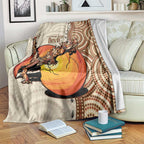 Thorny Devil Australia Blanket Baby Moloch Horridus With Ants - Aboriginal Art