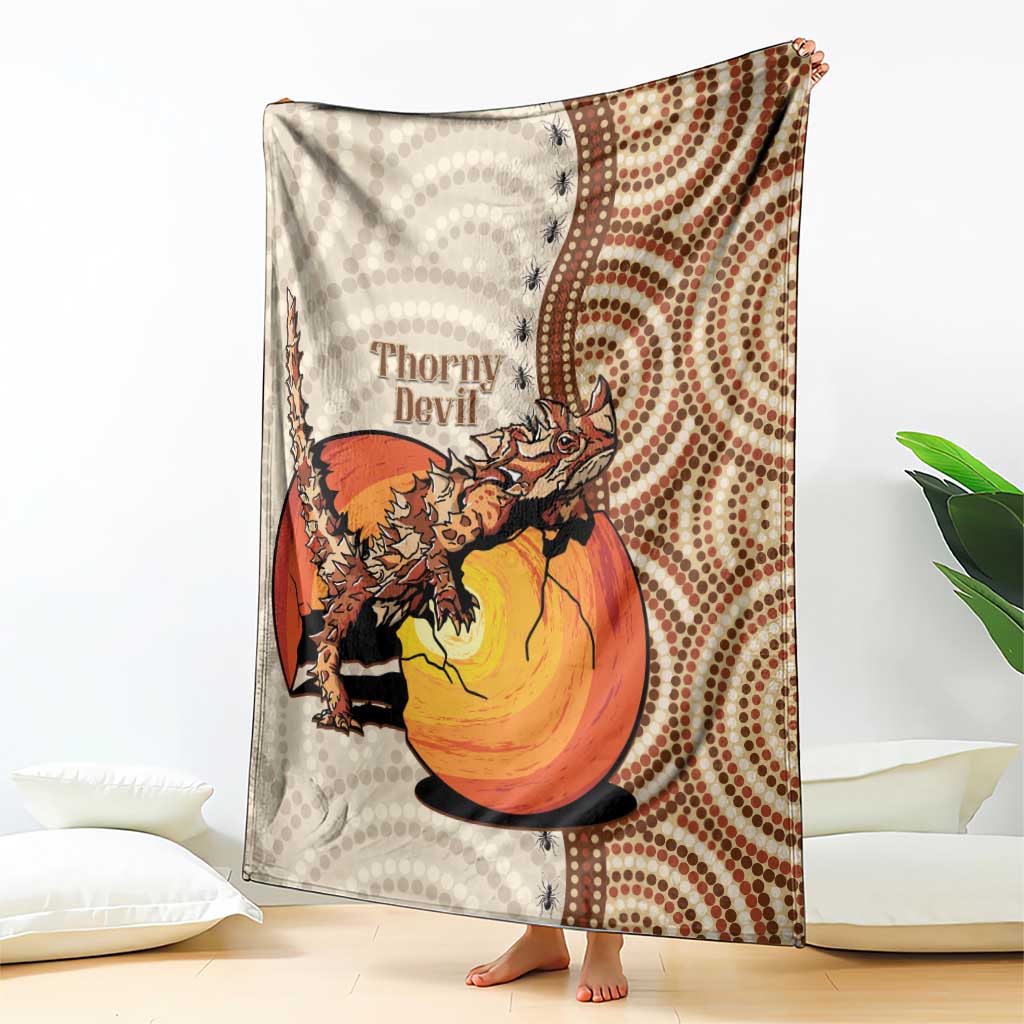 Thorny Devil Australia Blanket Baby Moloch Horridus With Ants - Aboriginal Art