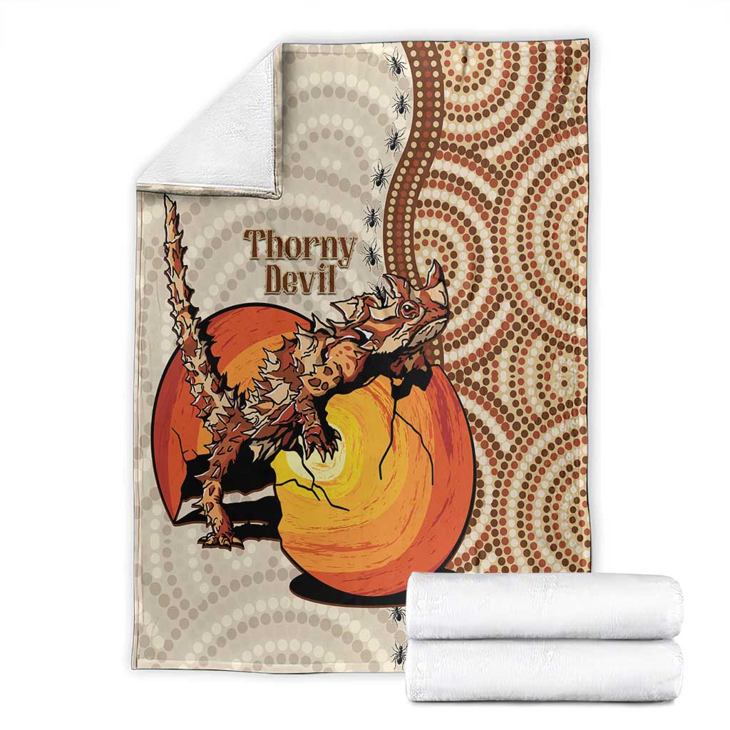 Thorny Devil Australia Blanket Baby Moloch Horridus With Ants - Aboriginal Art