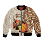 Thorny Devil Australia Bomber Jacket Baby Moloch Horridus With Ants - Aboriginal Art