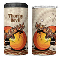 Thorny Devil Australia 4 in 1 Can Cooler Tumbler Baby Moloch Horridus With Ants - Aboriginal Art
