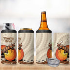 Thorny Devil Australia 4 in 1 Can Cooler Tumbler Baby Moloch Horridus With Ants - Aboriginal Art
