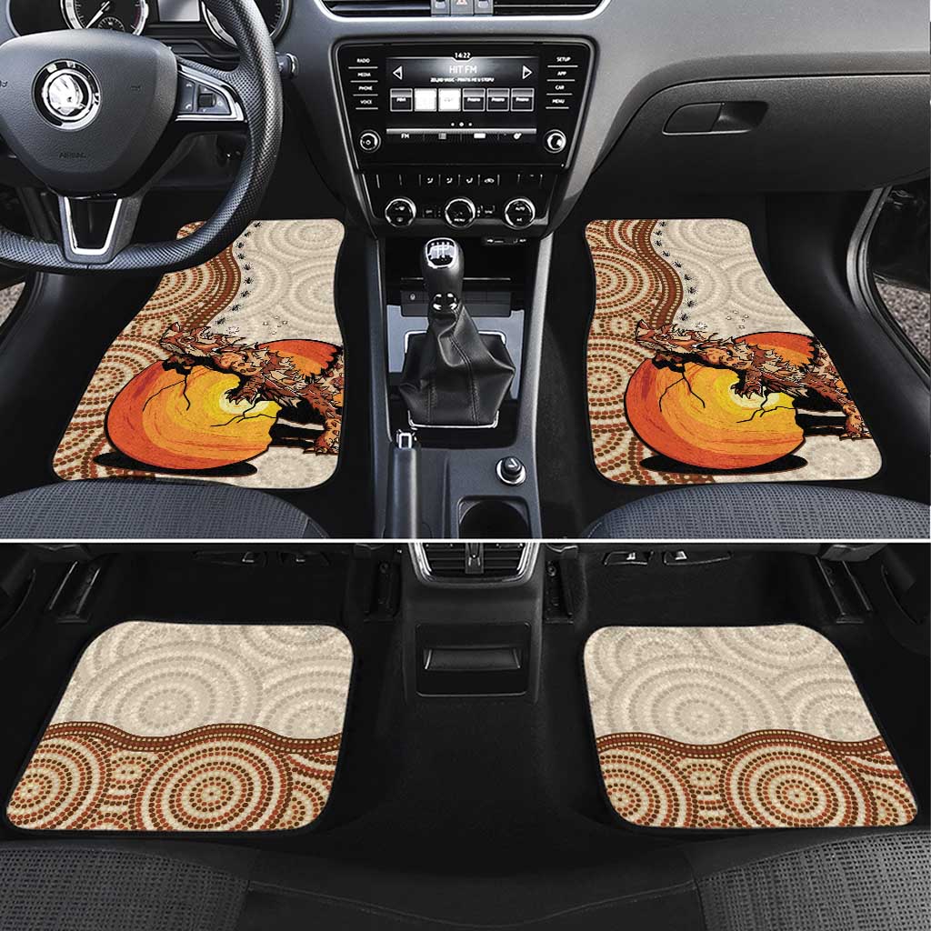 Thorny Devil Australia Car Mats Baby Moloch Horridus With Ants - Aboriginal Art