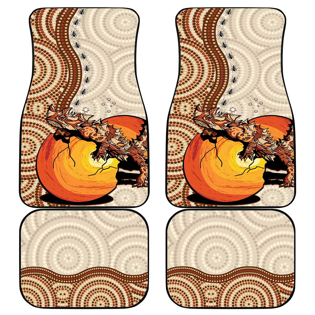 Thorny Devil Australia Car Mats Baby Moloch Horridus With Ants - Aboriginal Art