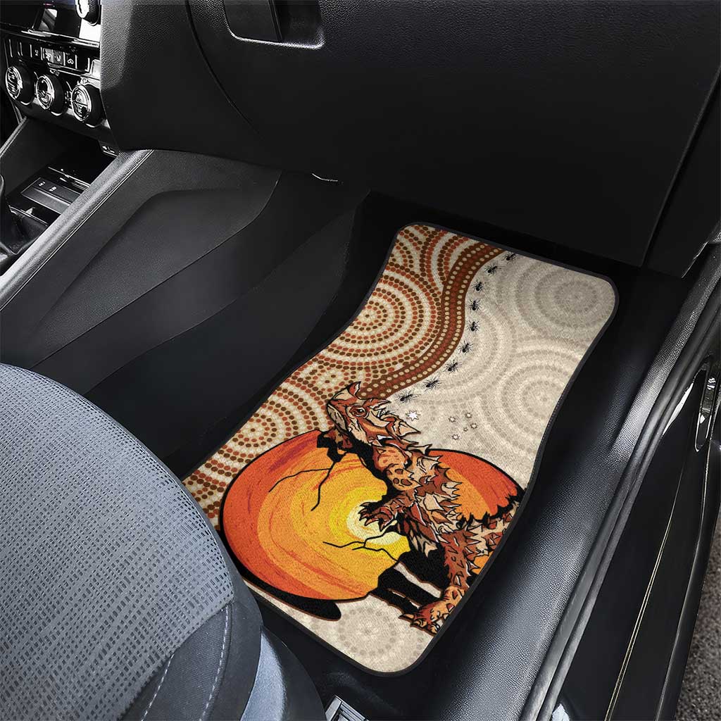 Thorny Devil Australia Car Mats Baby Moloch Horridus With Ants - Aboriginal Art