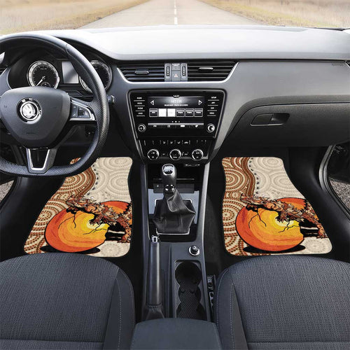 Thorny Devil Australia Car Mats Baby Moloch Horridus With Ants - Aboriginal Art