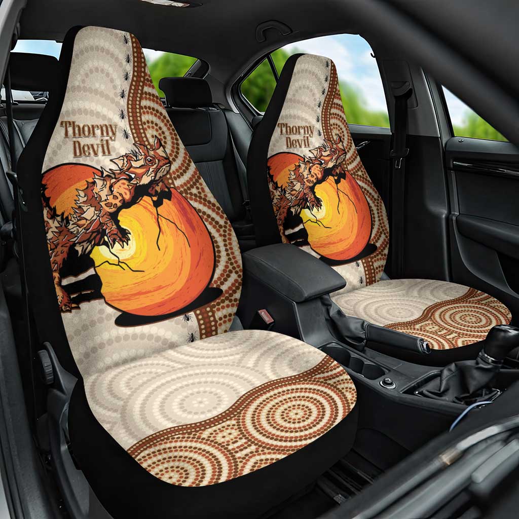 Thorny Devil Australia Car Seat Cover Baby Moloch Horridus With Ants - Aboriginal Art