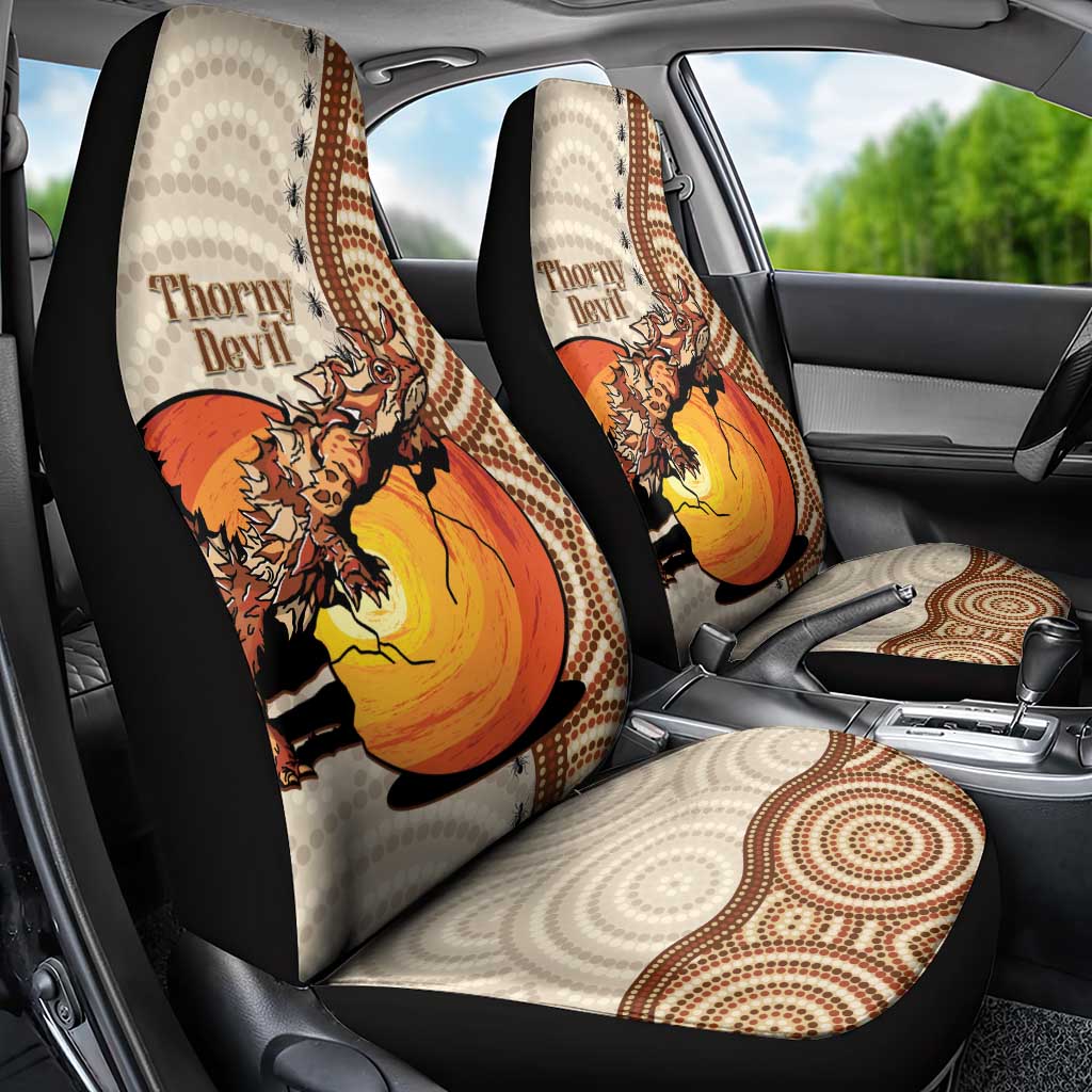 Thorny Devil Australia Car Seat Cover Baby Moloch Horridus With Ants - Aboriginal Art