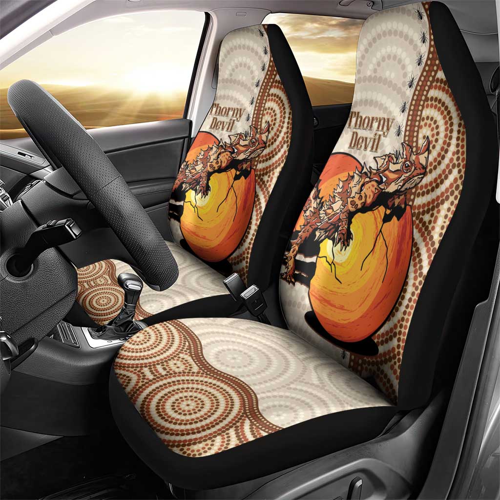 Thorny Devil Australia Car Seat Cover Baby Moloch Horridus With Ants - Aboriginal Art