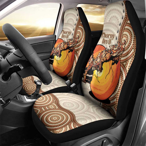 Thorny Devil Australia Car Seat Cover Baby Moloch Horridus With Ants - Aboriginal Art