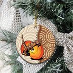 Thorny Devil Australia Ceramic Ornament Baby Moloch Horridus With Ants - Aboriginal Art