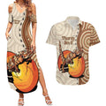 Thorny Devil Australia Couples Matching Summer Maxi Dress and Hawaiian Shirt Baby Moloch Horridus With Ants - Aboriginal Art