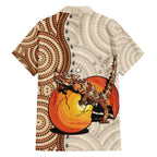 Thorny Devil Australia Family Matching Summer Maxi Dress and Hawaiian Shirt Baby Moloch Horridus With Ants - Aboriginal Art