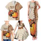 Thorny Devil Australia Family Matching Tank Maxi Dress and Hawaiian Shirt Baby Moloch Horridus With Ants - Aboriginal Art