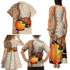 Thorny Devil Australia Family Matching Tank Maxi Dress and Hawaiian Shirt Baby Moloch Horridus With Ants - Aboriginal Art