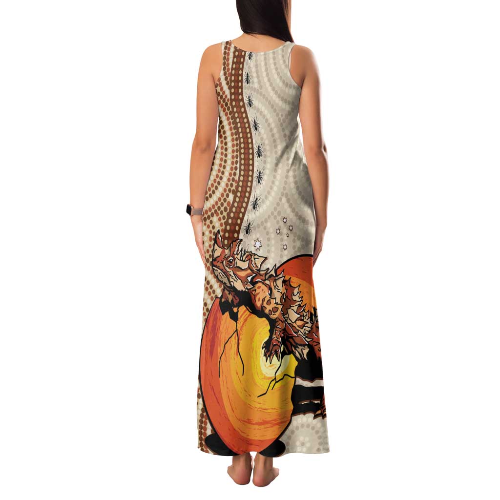 Thorny Devil Australia Family Matching Tank Maxi Dress and Hawaiian Shirt Baby Moloch Horridus With Ants - Aboriginal Art