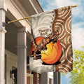 Thorny Devil Australia Garden Flag Baby Moloch Horridus With Ants - Aboriginal Art