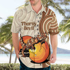 Thorny Devil Australia Hawaiian Shirt Baby Moloch Horridus With Ants - Aboriginal Art
