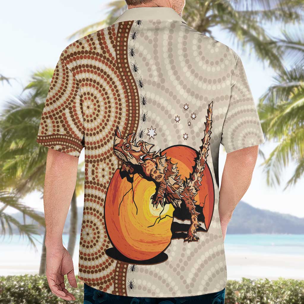 Thorny Devil Australia Hawaiian Shirt Baby Moloch Horridus With Ants - Aboriginal Art