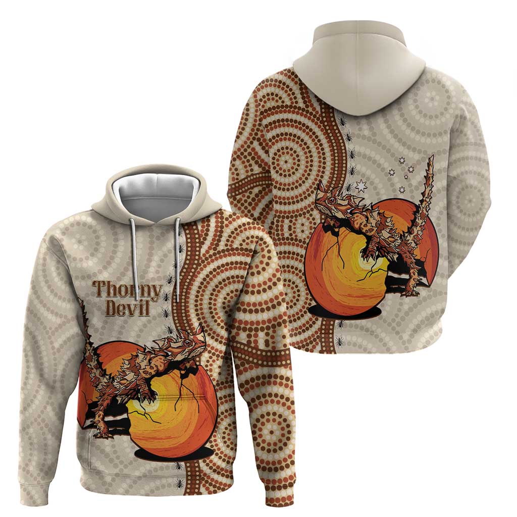 Thorny Devil Australia Hoodie Baby Moloch Horridus With Ants - Aboriginal Art