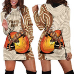 Thorny Devil Australia Hoodie Dress Baby Moloch Horridus With Ants - Aboriginal Art