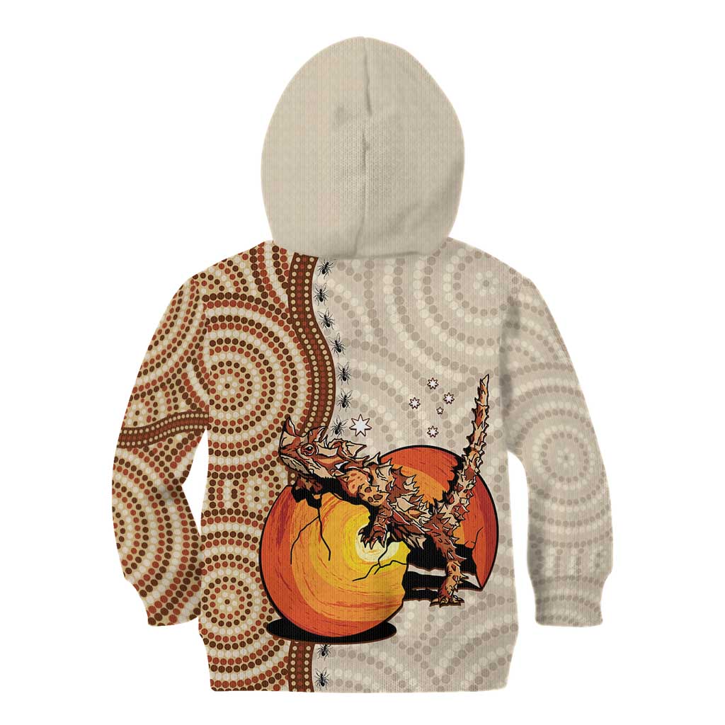 Thorny Devil Australia Kid Hoodie Baby Moloch Horridus With Ants - Aboriginal Art