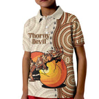 Thorny Devil Australia Kid Polo Shirt Baby Moloch Horridus With Ants - Aboriginal Art