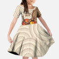 Thorny Devil Australia Kid Short Sleeve Dress Baby Moloch Horridus With Ants - Aboriginal Art