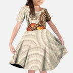 Thorny Devil Australia Kid Short Sleeve Dress Baby Moloch Horridus With Ants - Aboriginal Art