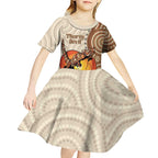 Thorny Devil Australia Kid Short Sleeve Dress Baby Moloch Horridus With Ants - Aboriginal Art
