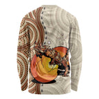 Thorny Devil Australia Long Sleeve Shirt Baby Moloch Horridus With Ants - Aboriginal Art