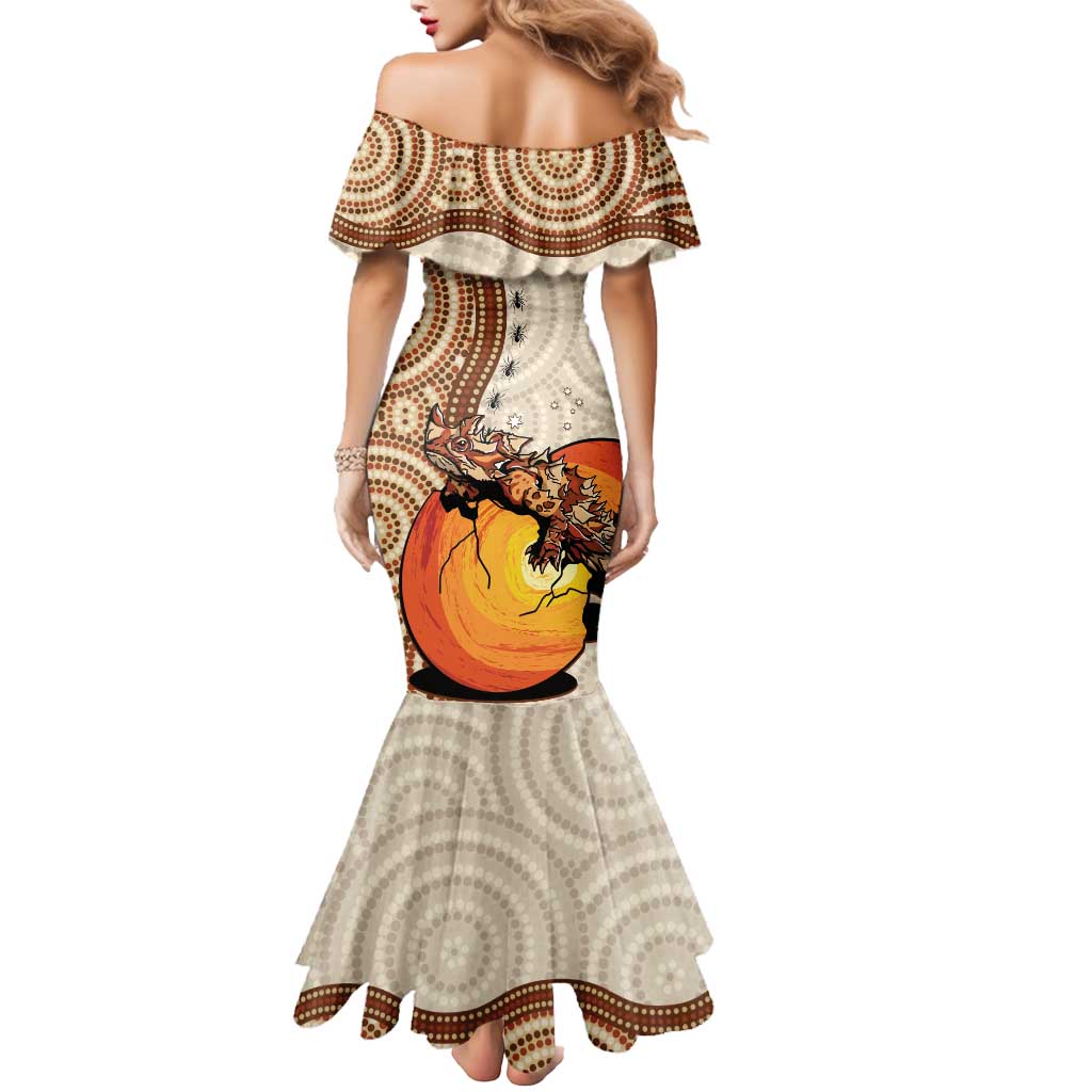 Thorny Devil Australia Mermaid Dress Baby Moloch Horridus With Ants - Aboriginal Art
