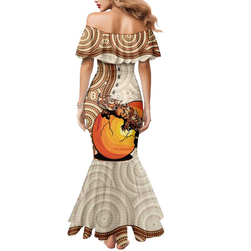 Thorny Devil Australia Mermaid Dress Baby Moloch Horridus With Ants - Aboriginal Art