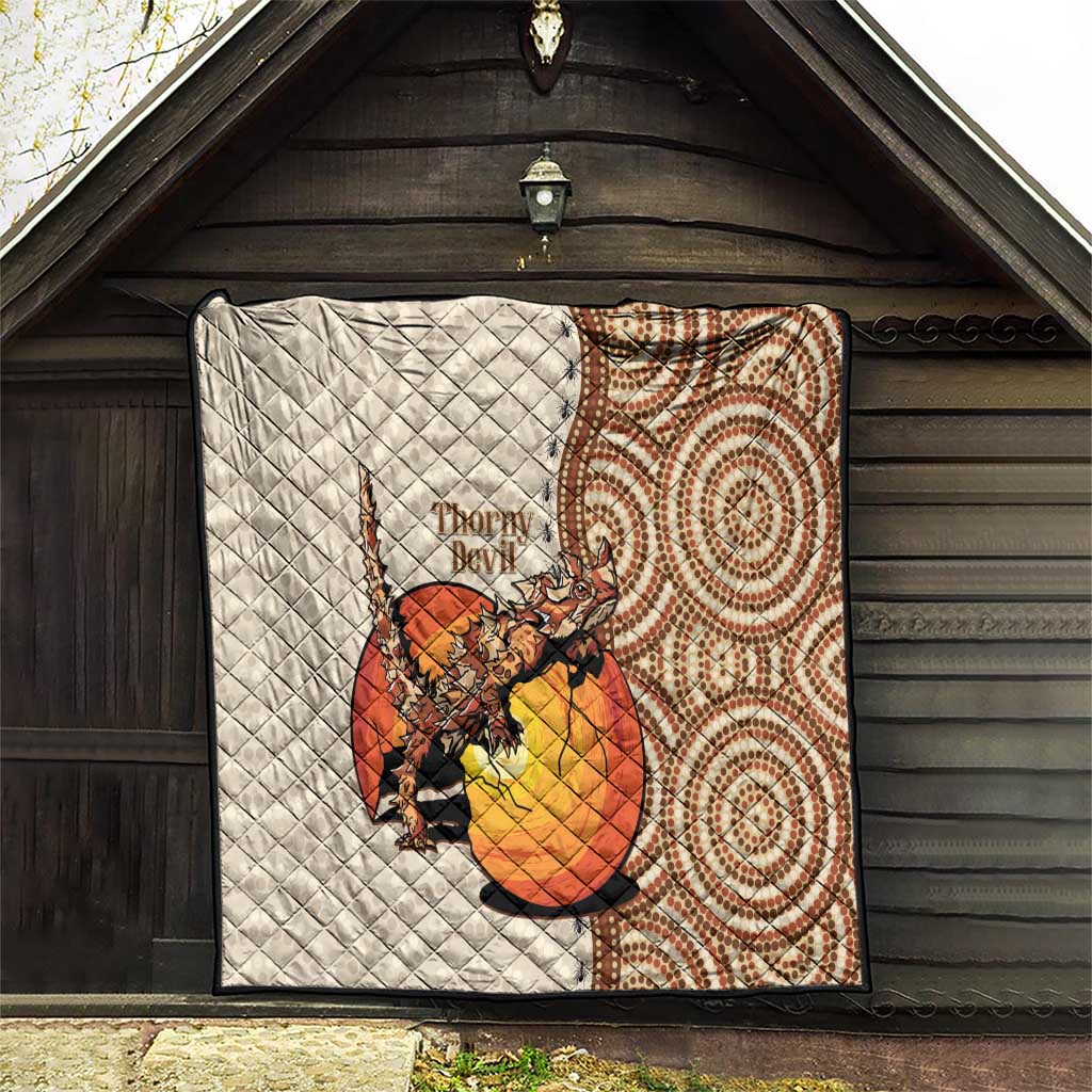 Thorny Devil Australia Quilt Baby Moloch Horridus With Ants - Aboriginal Art