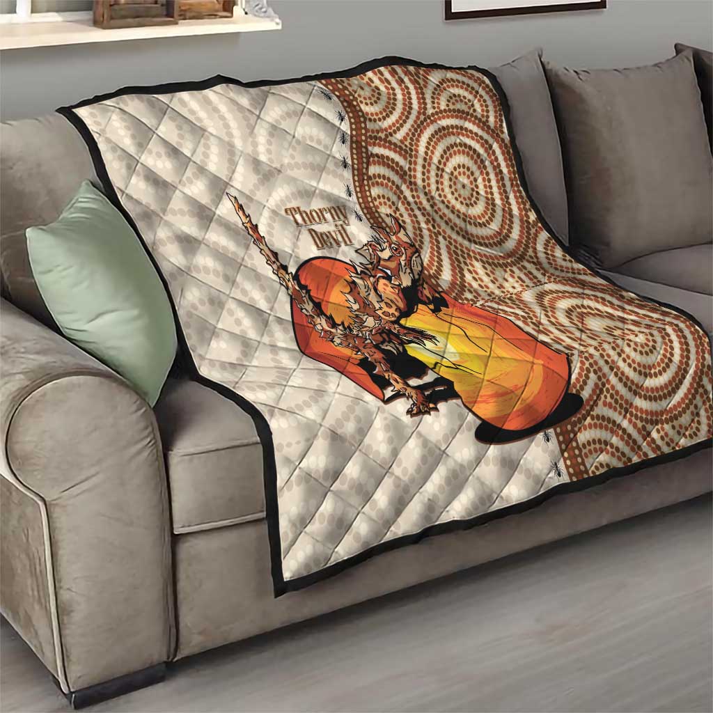 Thorny Devil Australia Quilt Baby Moloch Horridus With Ants - Aboriginal Art