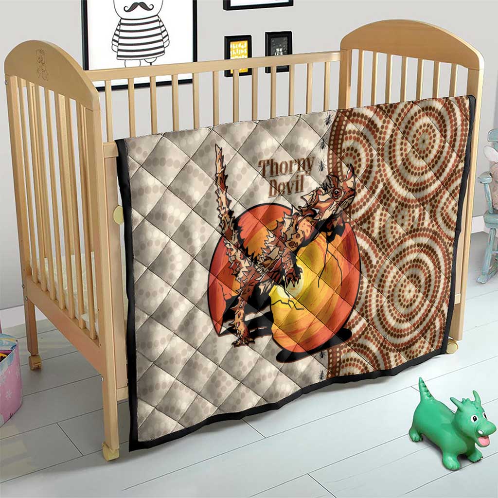 Thorny Devil Australia Quilt Baby Moloch Horridus With Ants - Aboriginal Art