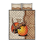 Thorny Devil Australia Quilt Bed Set Baby Moloch Horridus With Ants - Aboriginal Art