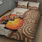 Thorny Devil Australia Quilt Bed Set Baby Moloch Horridus With Ants - Aboriginal Art