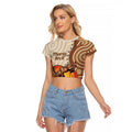 Thorny Devil Australia Raglan Cropped T Shirt Baby Moloch Horridus With Ants - Aboriginal Art