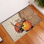 Thorny Devil Australia Rubber Doormat Baby Moloch Horridus With Ants - Aboriginal Art