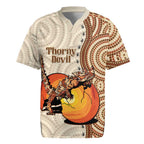 Thorny Devil Australia Rugby Jersey Baby Moloch Horridus With Ants - Aboriginal Art