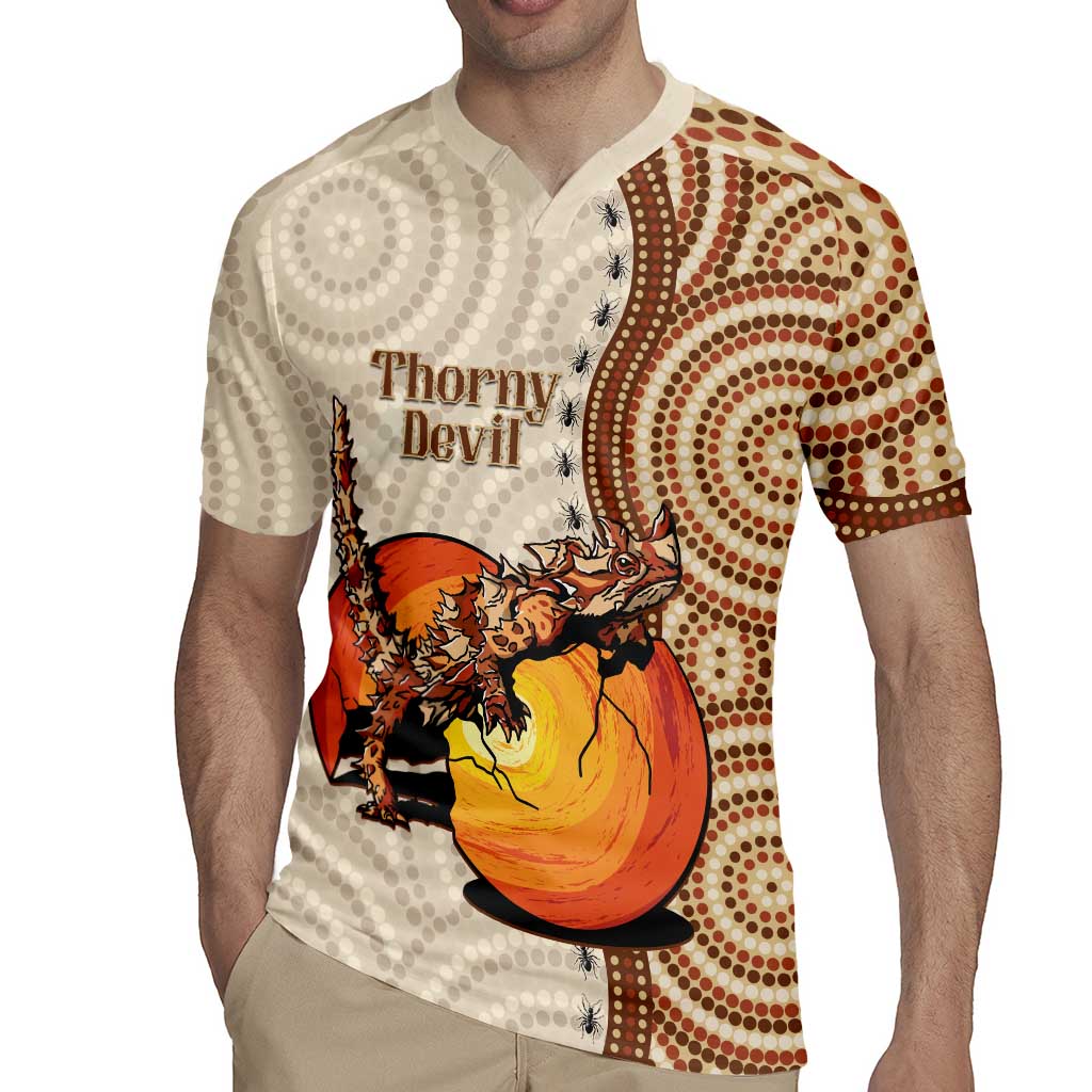 Thorny Devil Australia Rugby Jersey Baby Moloch Horridus With Ants - Aboriginal Art