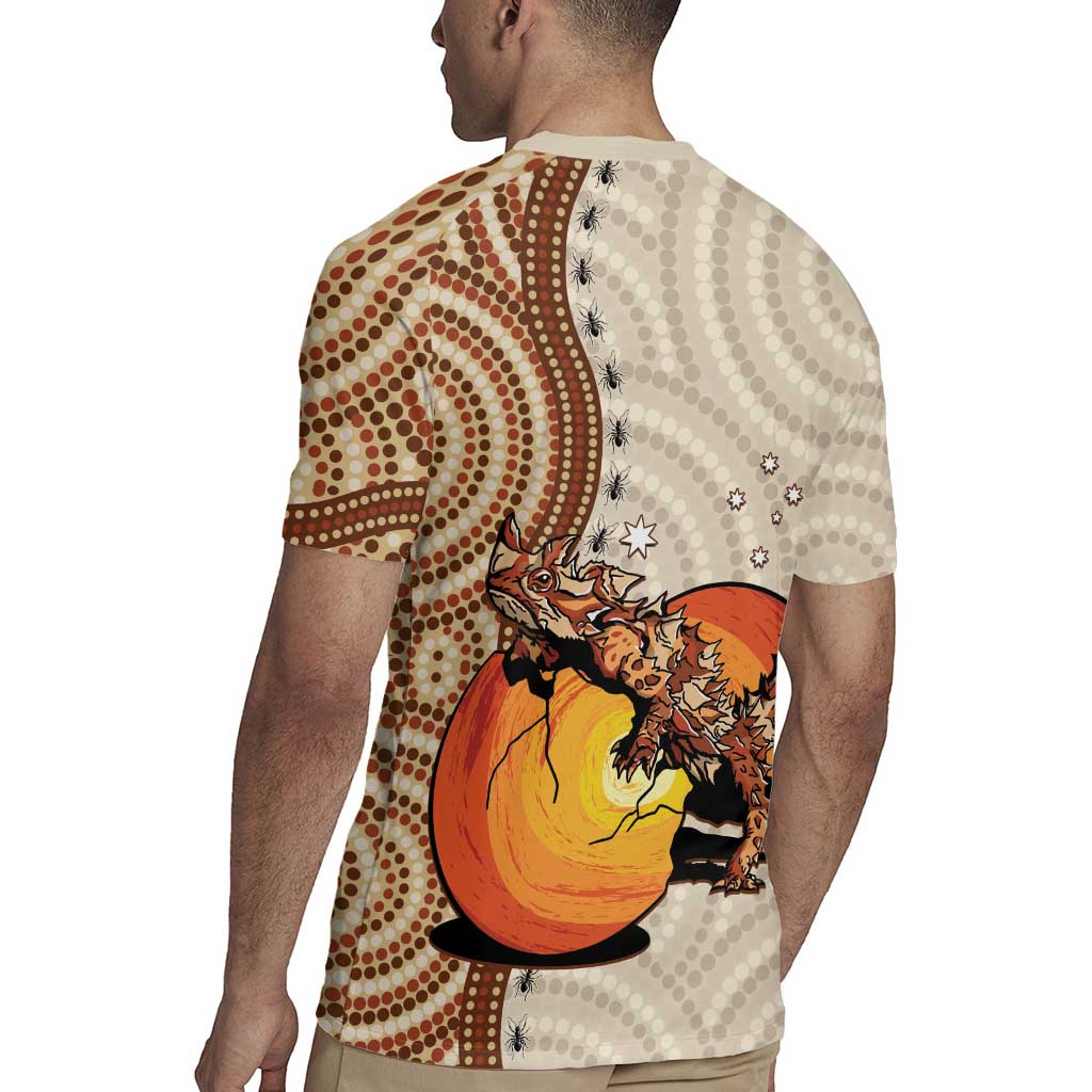 Thorny Devil Australia Rugby Jersey Baby Moloch Horridus With Ants - Aboriginal Art