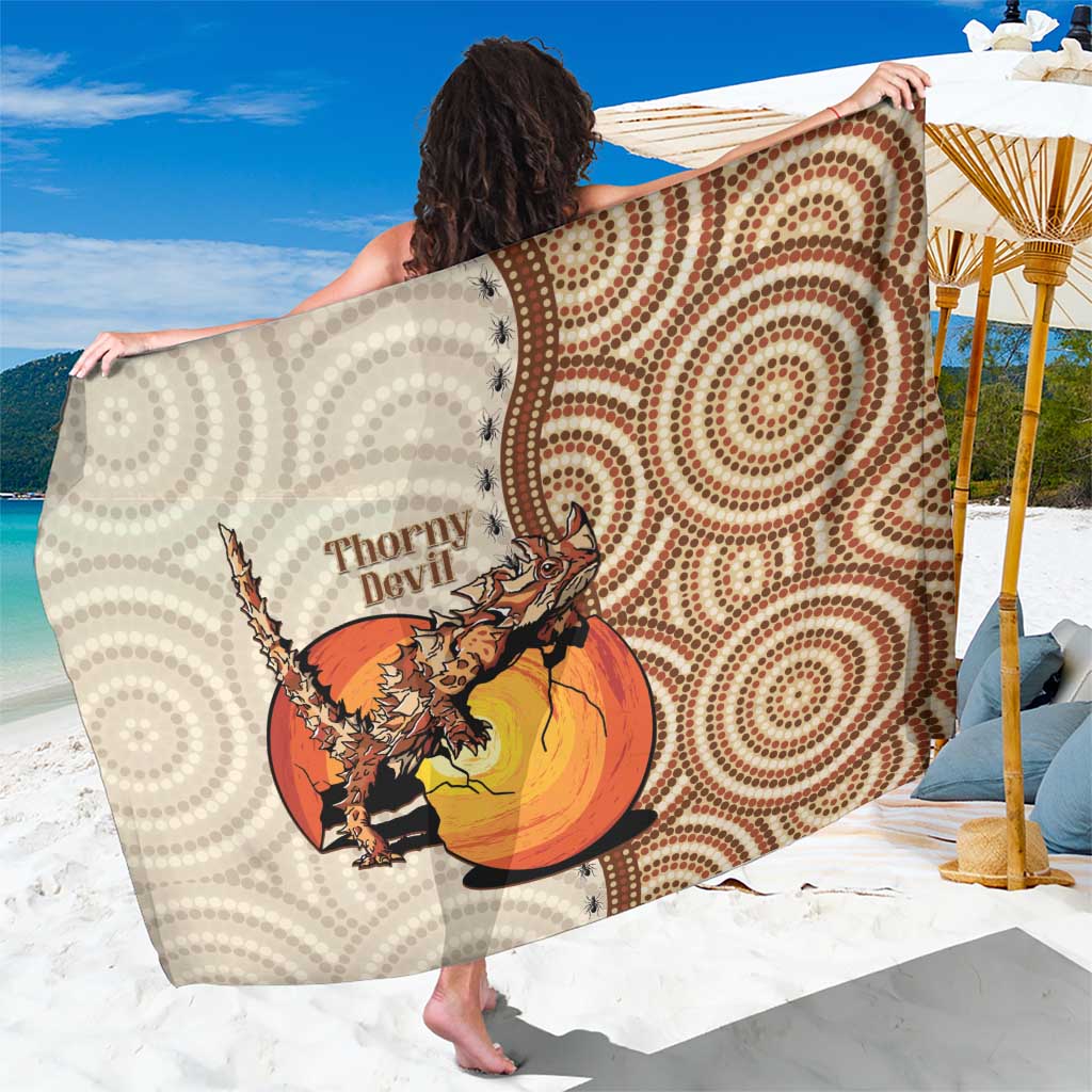 Thorny Devil Australia Sarong Baby Moloch Horridus With Ants - Aboriginal Art